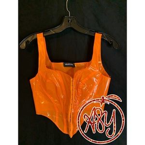 Shane Justin Vinyl Corset Top